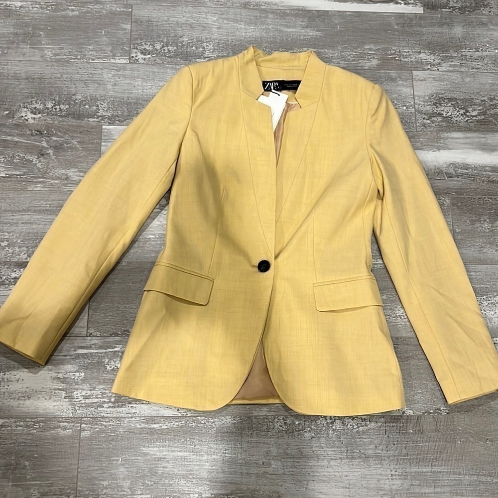 Zara Basic Inverted Lapel Blazer - Picture 9 of 14